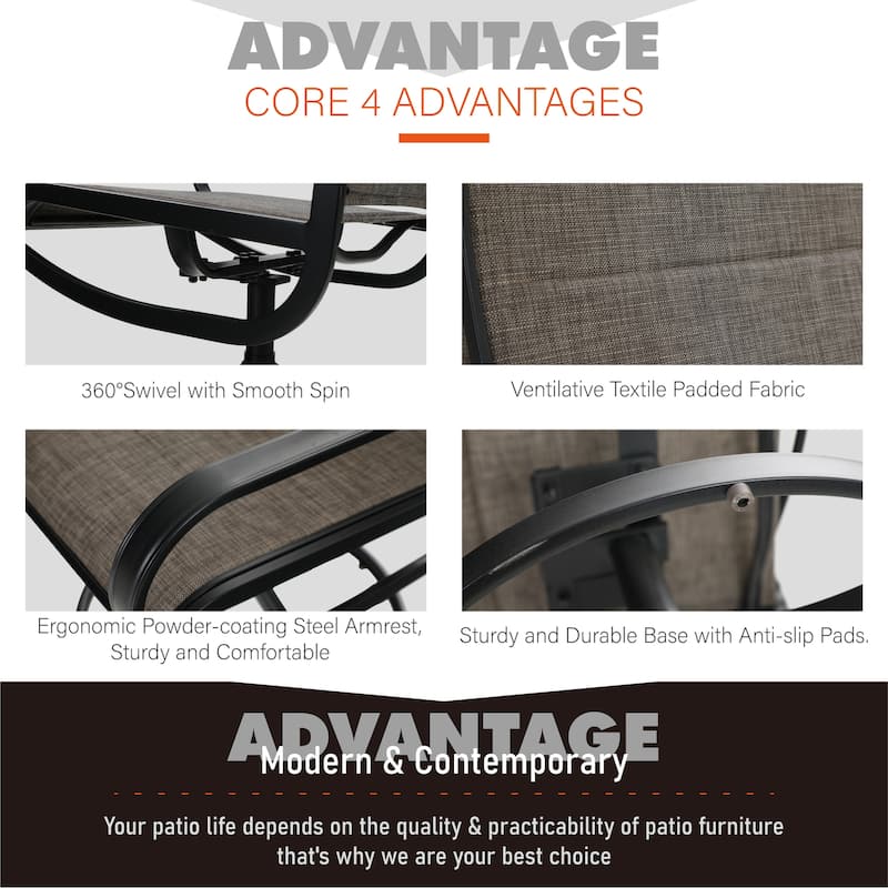 MAISON ARTS 5-Piece Square Patio Dining Set