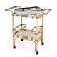 preview thumbnail 4 of 33, Butler Selena Blue & White Rattan Bar Cart