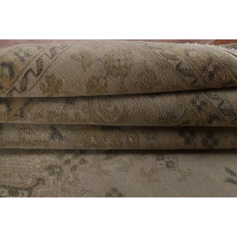 All-Over Oushak Oriental Area Rug Handmade Wool Carpet - 7'11" x 9'11"