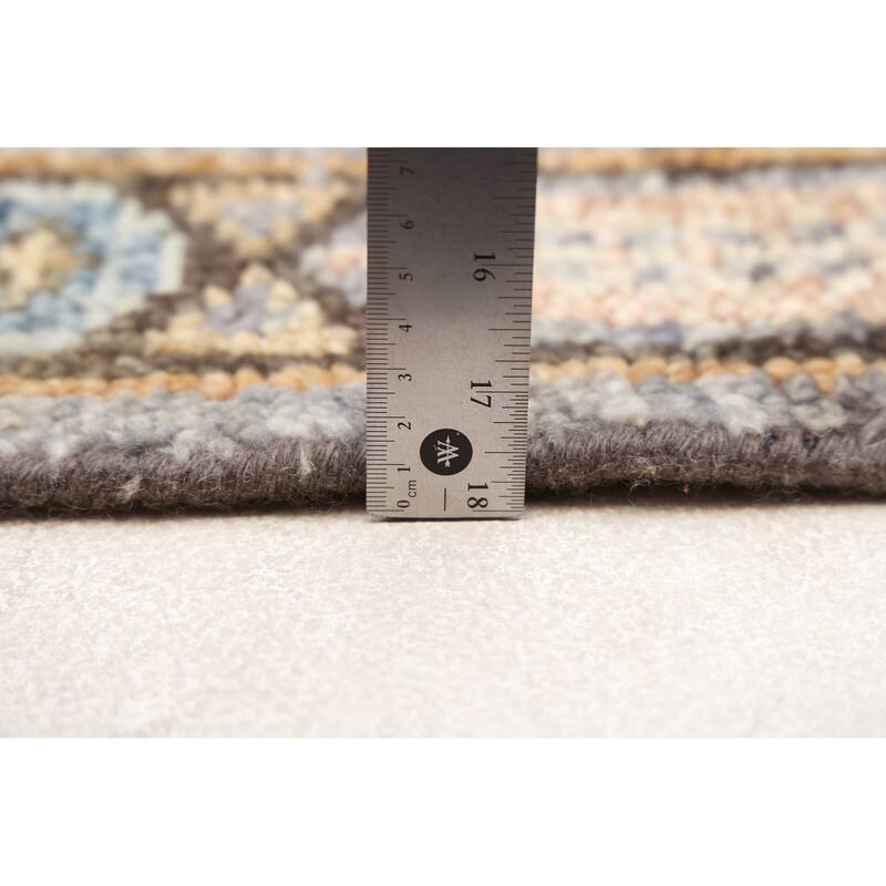 ECARPETGALLERY Hand-knotted Mamluk Grey Wool Rug - 2'8 x 7'11