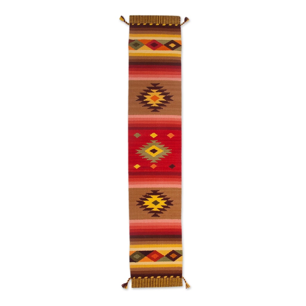 Novica Handmade Brilliant Sunset Wool Blend Table Runner