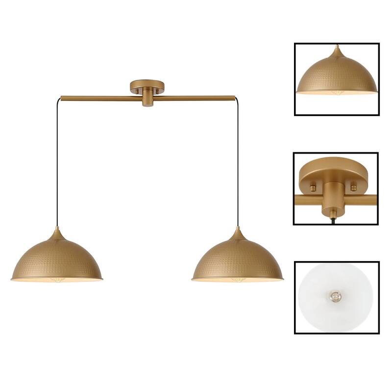 2 Pack bulbs light gold light fixtures metal pendant light