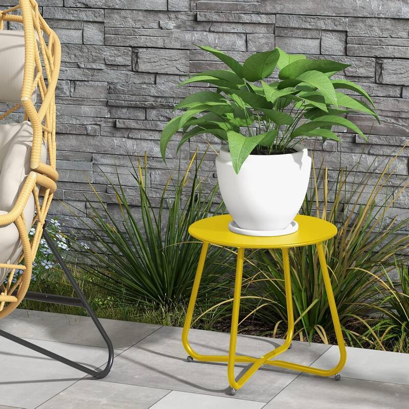 18" or 28" Round Outdoor Side Table End Table Coffee Table