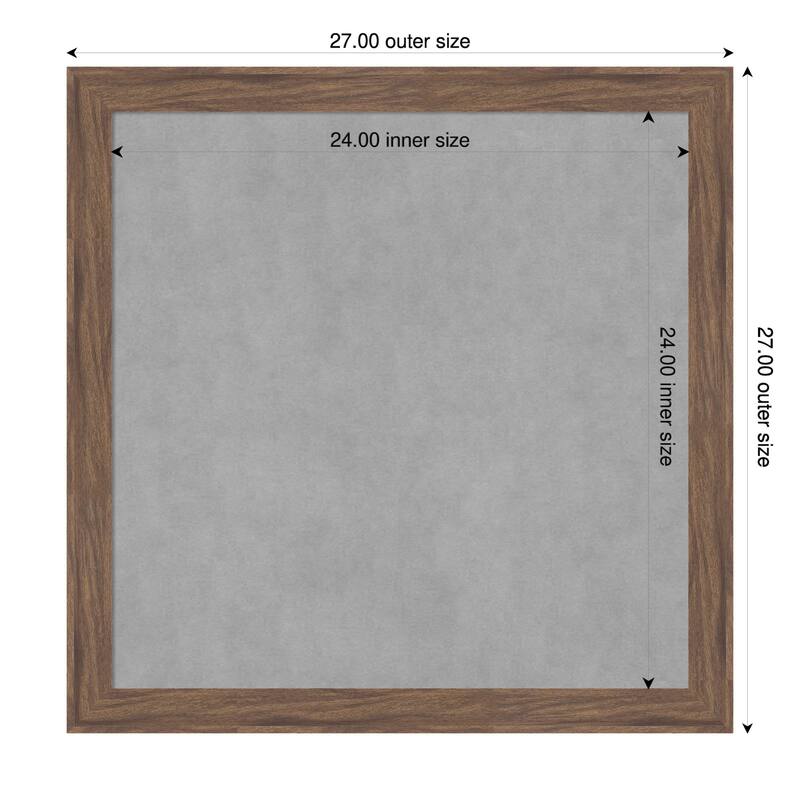 Amanti Art Pia Medium Brown Narrow Framed - 27 x 27 in