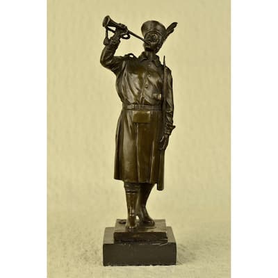 Russian Emperor Guard 100 Percent Solid Bronze Sculpture Statue Figurine Figure