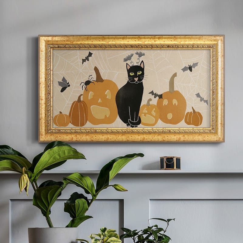 Pumpkin Patch Cats Collection D Premium Framed Canvas- Ready to Hang