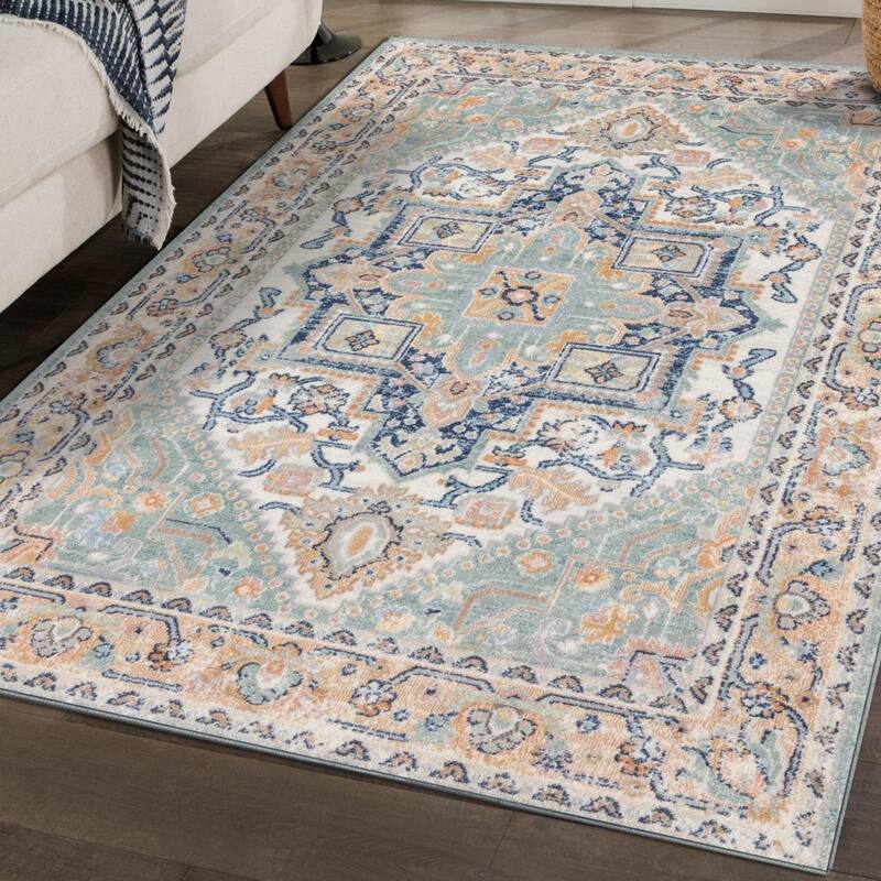 Luxe Weavers Oriental Medallion Area Rug, Stain-Resistant Carpet