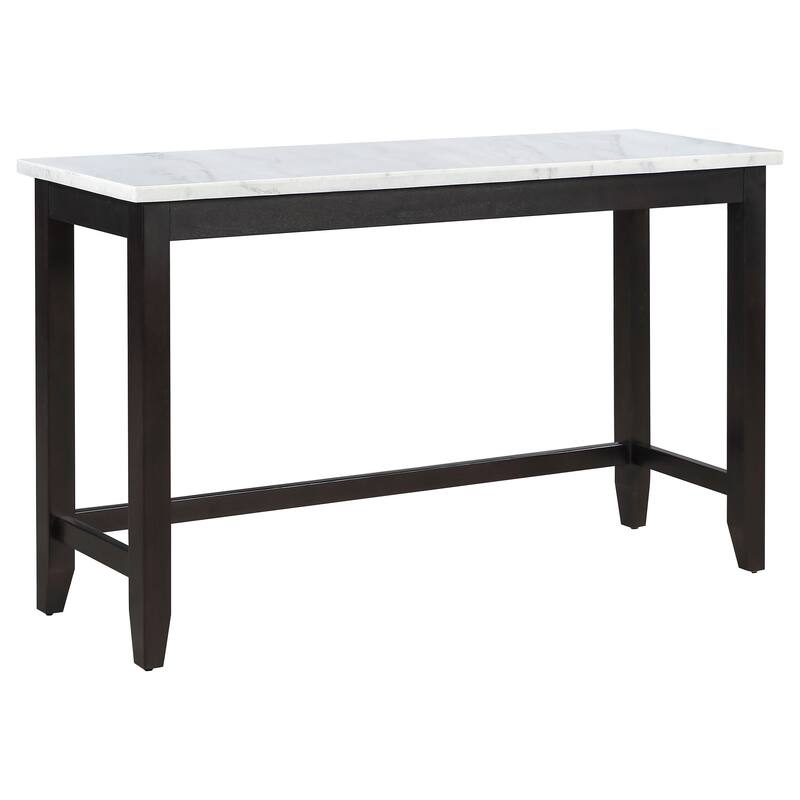 Toby 60-inch Marble Counter Dining Table Rustic Espresso - Rustic Espresso