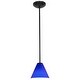 preview thumbnail 1 of 3, Access Lighting Martini - E26 LED Rod Pendant - Oil Rubbed Bronze Finish - Cobalt Glass Shade