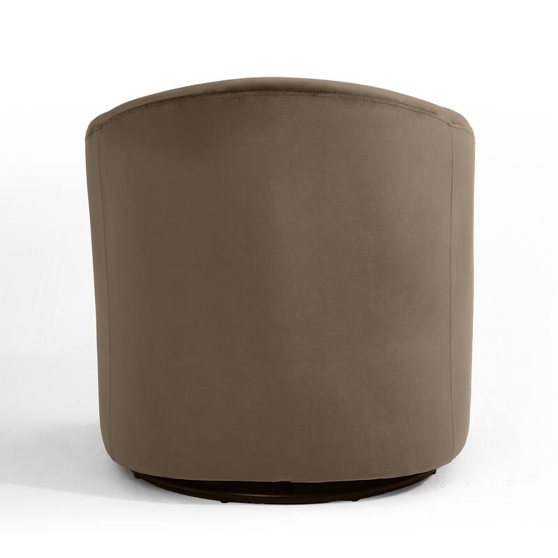 Modern Velvet Upholstered Swivel Barrel Chair for Living Room Lounge