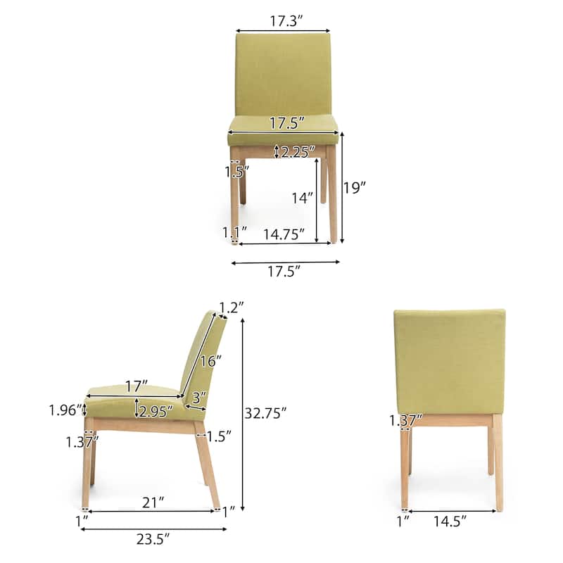 Kwame Fabric Dining Chair (Set of 2) by Christopher Knight Home - N/A