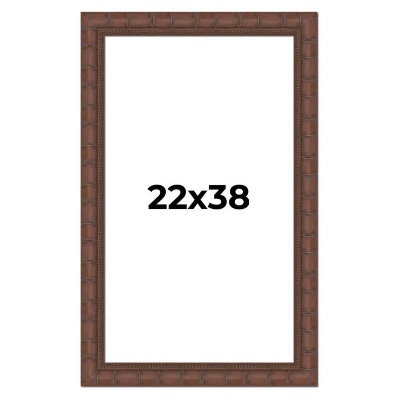22x38 Frame Pewter Solid Wood Picture Frame Width 1.625 Inches | Interior Frame Depth 0.6875 Inches