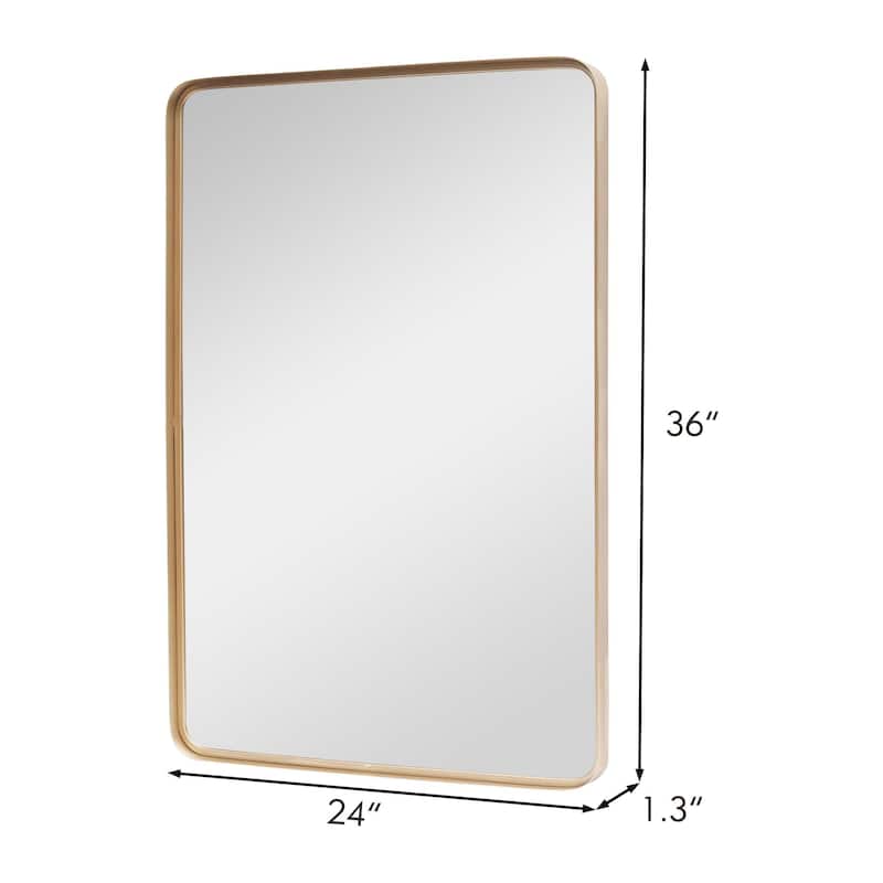 Shampagne Gold Bathroom Mirror Wall Decor,Hangs Horizontal or Vertical,24x36