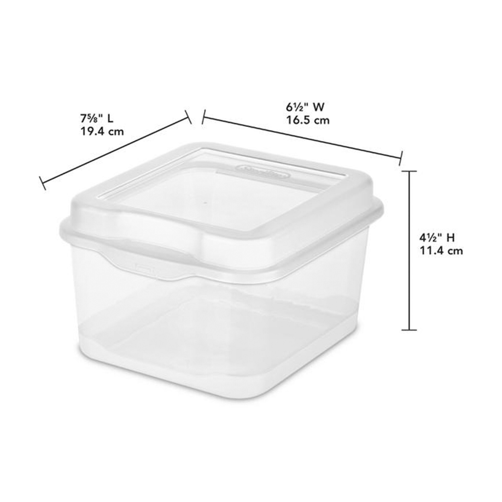 Sterilite 18038612 Plastic FlipTop Latching Storage Container, Clear (48  Pack) - 7.63 x 6.5 x 4.5 inches - Bed Bath & Beyond - 36116354