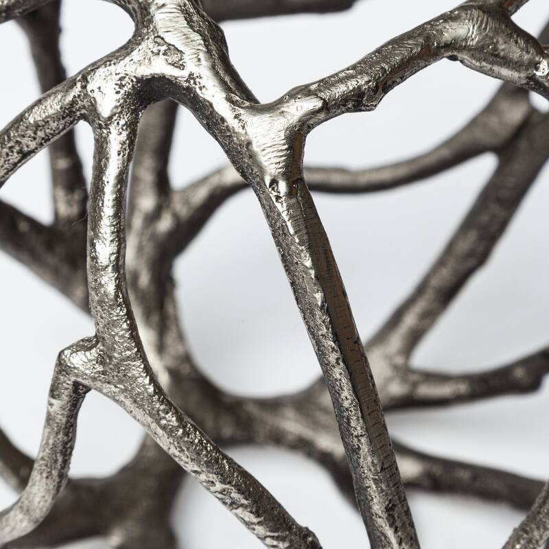 Silver Metal Tree Branch Sculpture