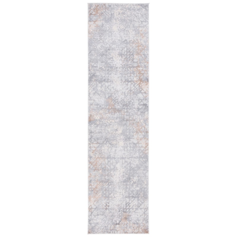 SAFAVIEH Eternal Brikene Modern Abstract Rug - 2'2" x 8' Runner - Grey/Ivory