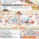 preview thumbnail 3 of 8, Multi-Color Synthetic Fiber Baby Play Mat with Anti-Slip and Machine Washable - 71” L x 59” W