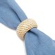 preview thumbnail 4 of 8, Caravan Eclipse Napkin Ring - Set of 4 - Whitewash - 2.5 x 2.5