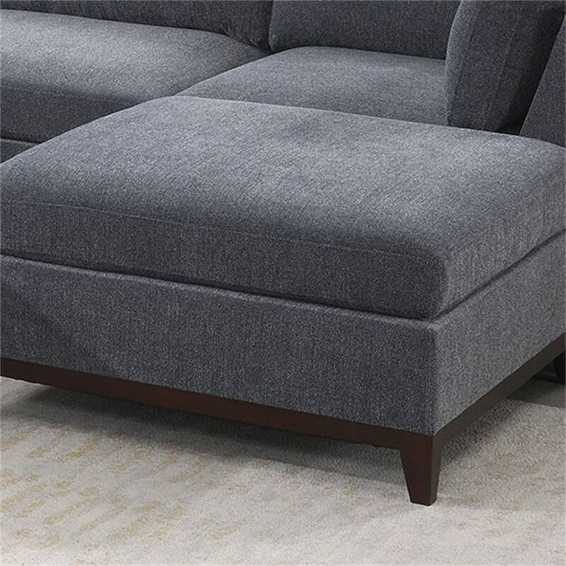 Chenille Fabric Modular Sectional Couch (Set of 9)