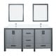 preview thumbnail 18 of 23, Ziva 72 in W x 22 in D White Double Bath Vanity, White Quartz Top, Faucet Set and 30 in Mirrors