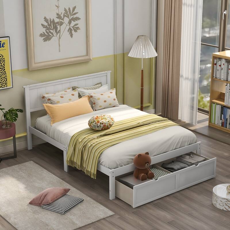 Platform Bed with Under-bed Drawer
