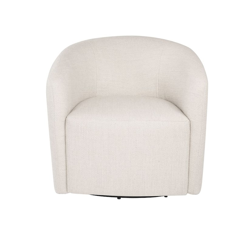 HomePop Nora Upholstered Swivel Accent Chair - Putty Woven
