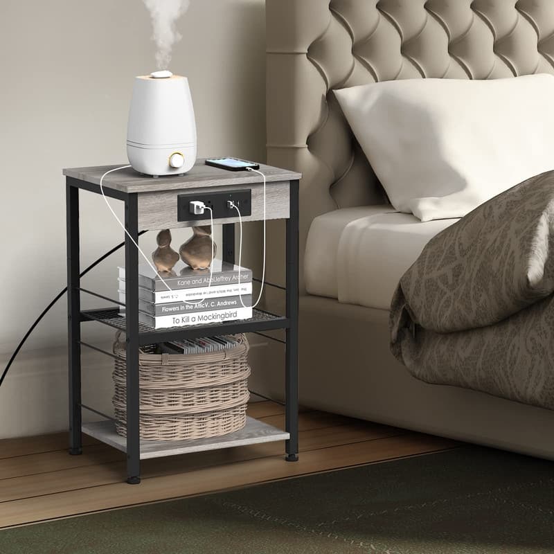 Nightstand with Charging Station