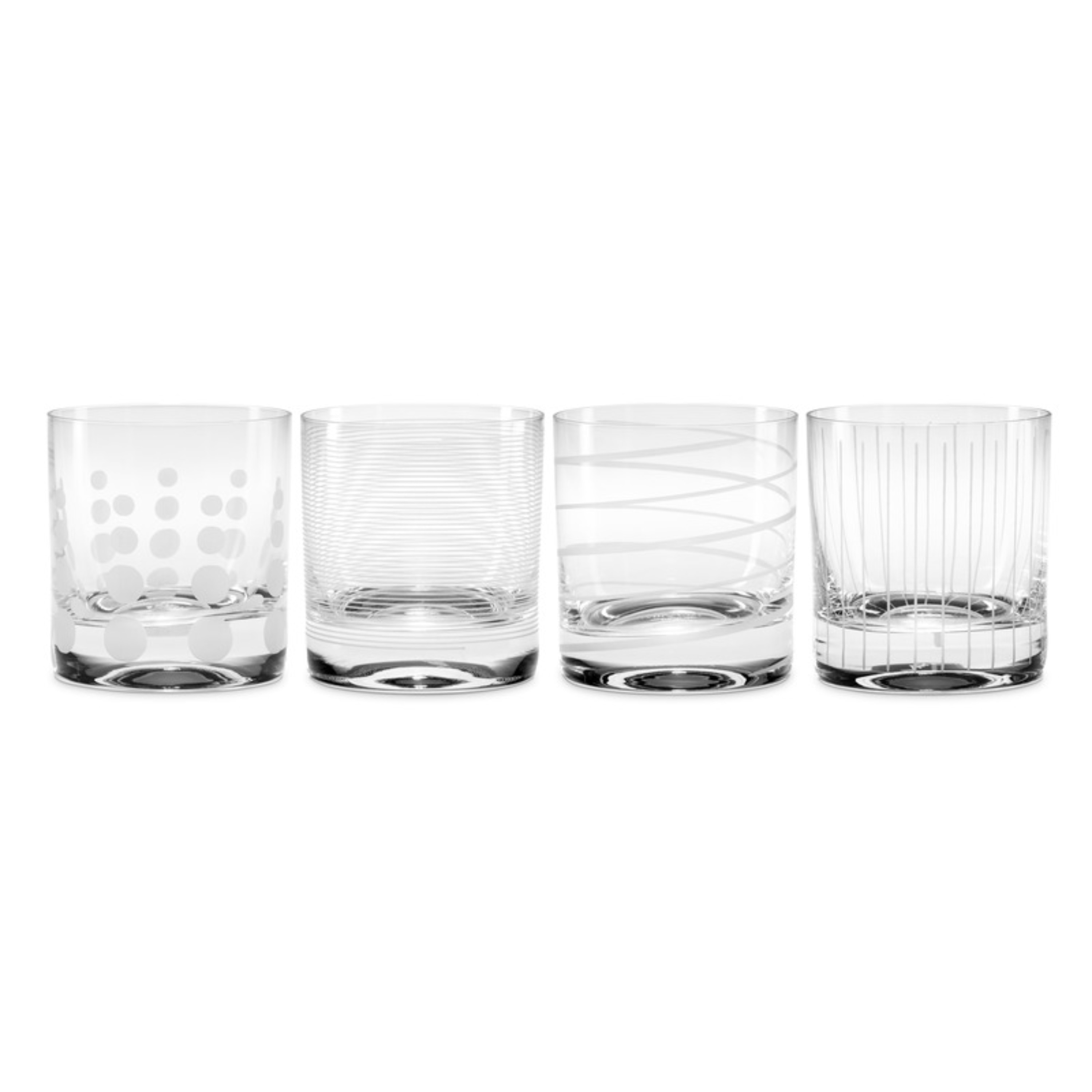 Mikasa Set of 4 Cheers Crystal Champagne Flute Glasses, Silver