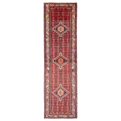 ECARPETGALLERY Hand-knotted Konya Anatolian Red Wool Rug - 2' 7" x 9' 7"