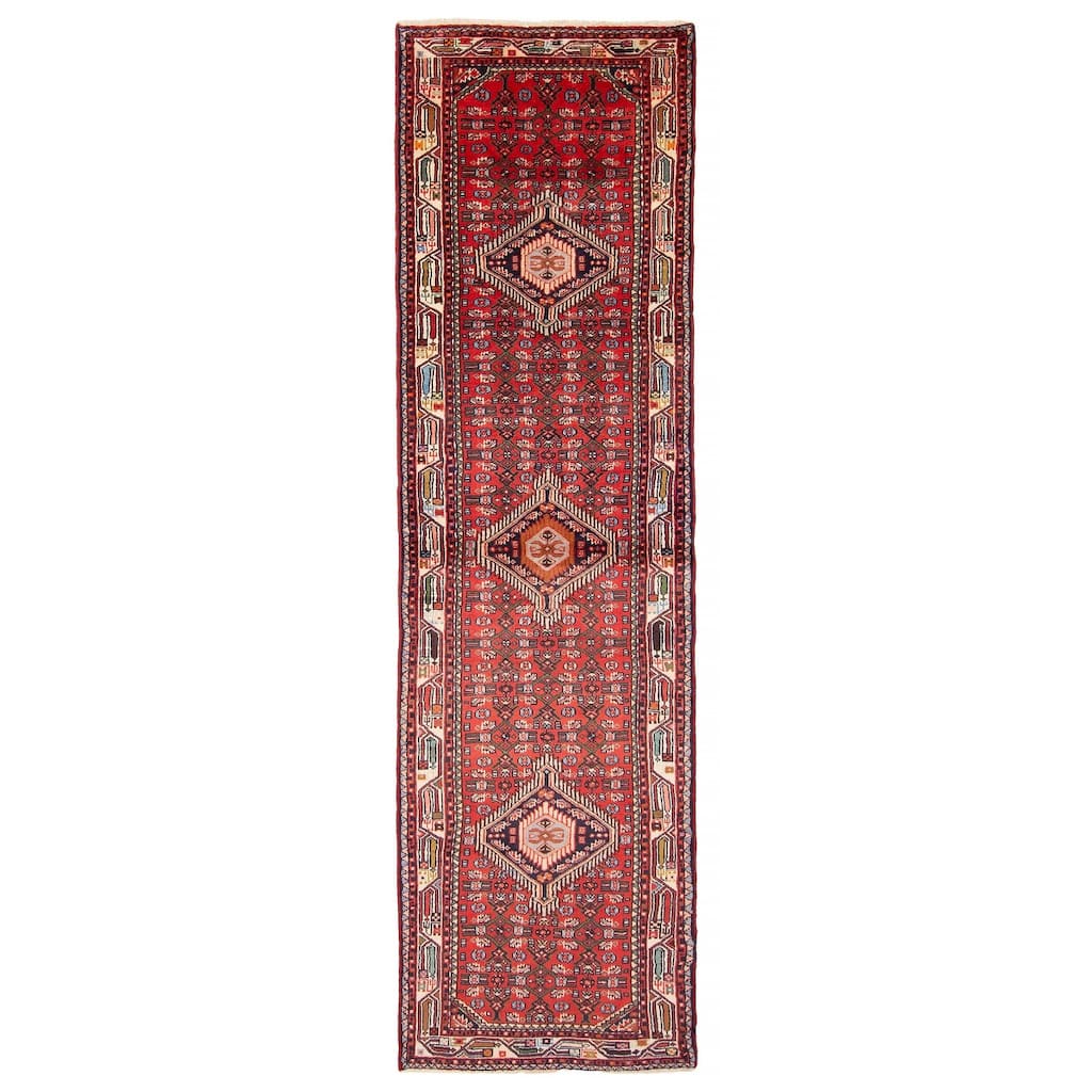 ECARPETGALLERY Hand-knotted Konya Anatolian Red Wool Rug - 2' 7" x 9' 7"