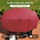 preview thumbnail 16 of 37, Costway 11 PCS Patio Dining Set with 15 ft Double-Sided Patio Umbrella - See Details