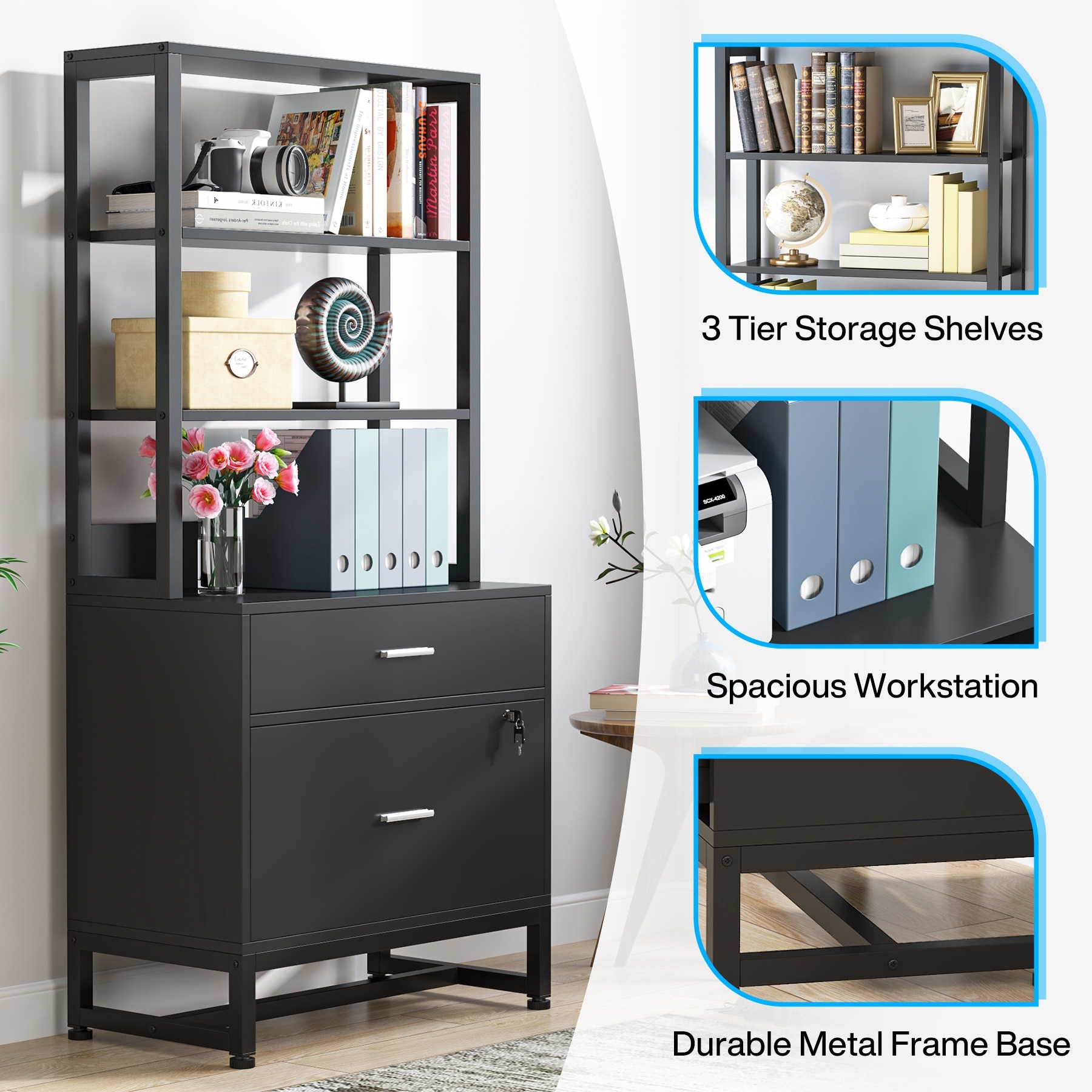 2 drawer file discount cabinet with shelves