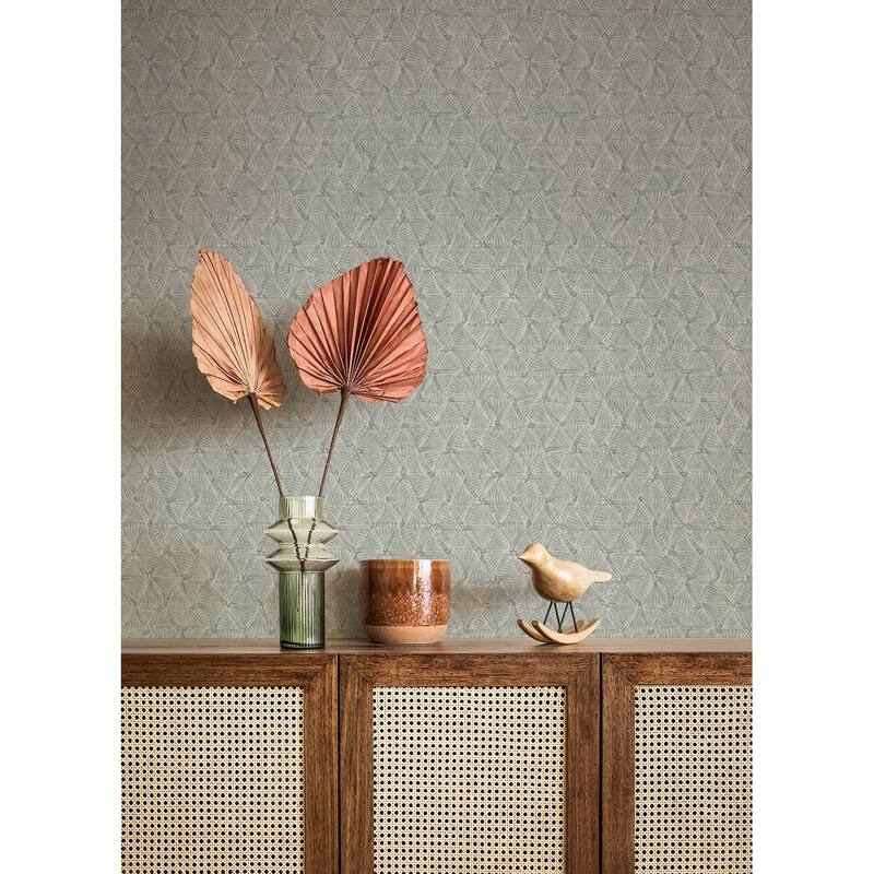 A-Street Prints Wright Slate Textured Triangle Wallpaper