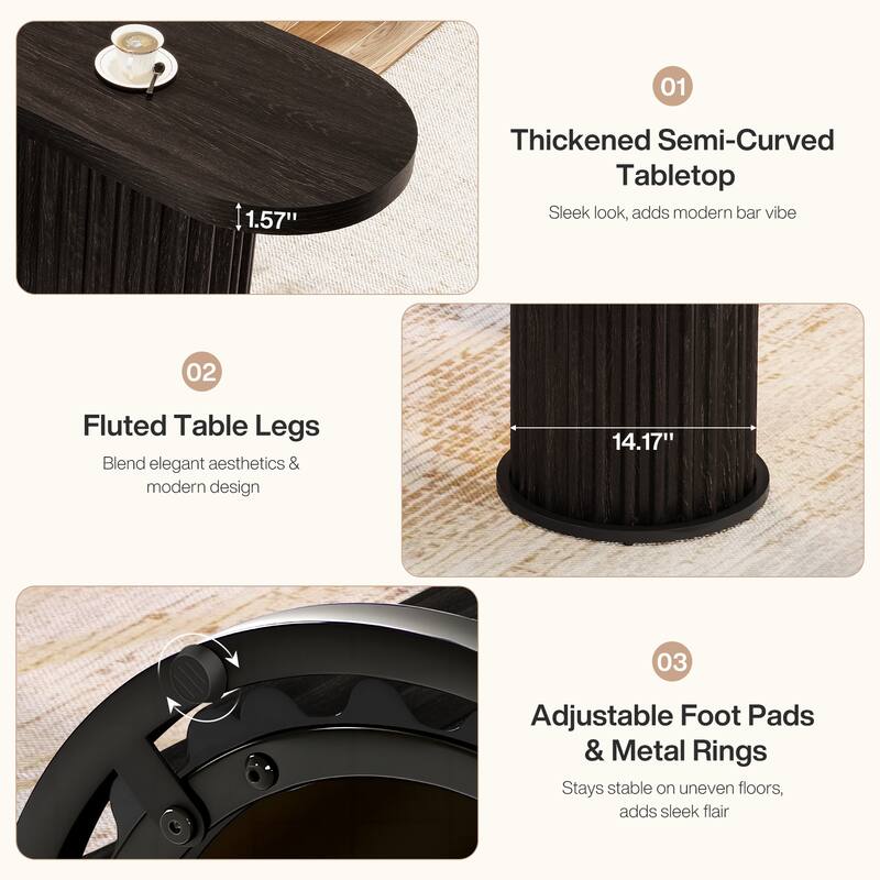 63 Inch Bar Table, Black Modern Counter Height Dining Table, Rectangle Pub Table - 63" L x 15.75" W x 35.83" H