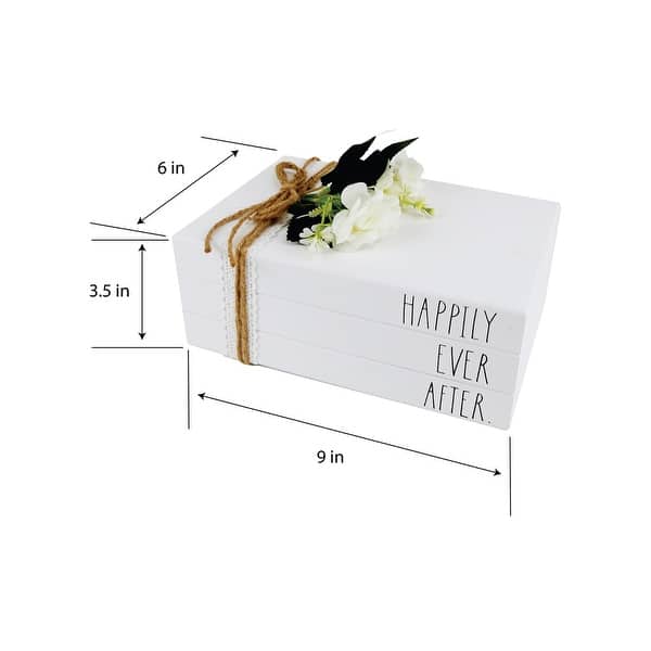 dimension image slide 2 of 8, Rae Dunn Decorative Stacked Books