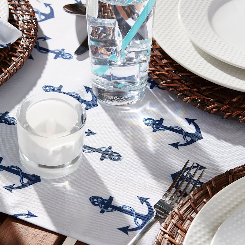 DII Anchors Print Outdoor Table Runner 14x72