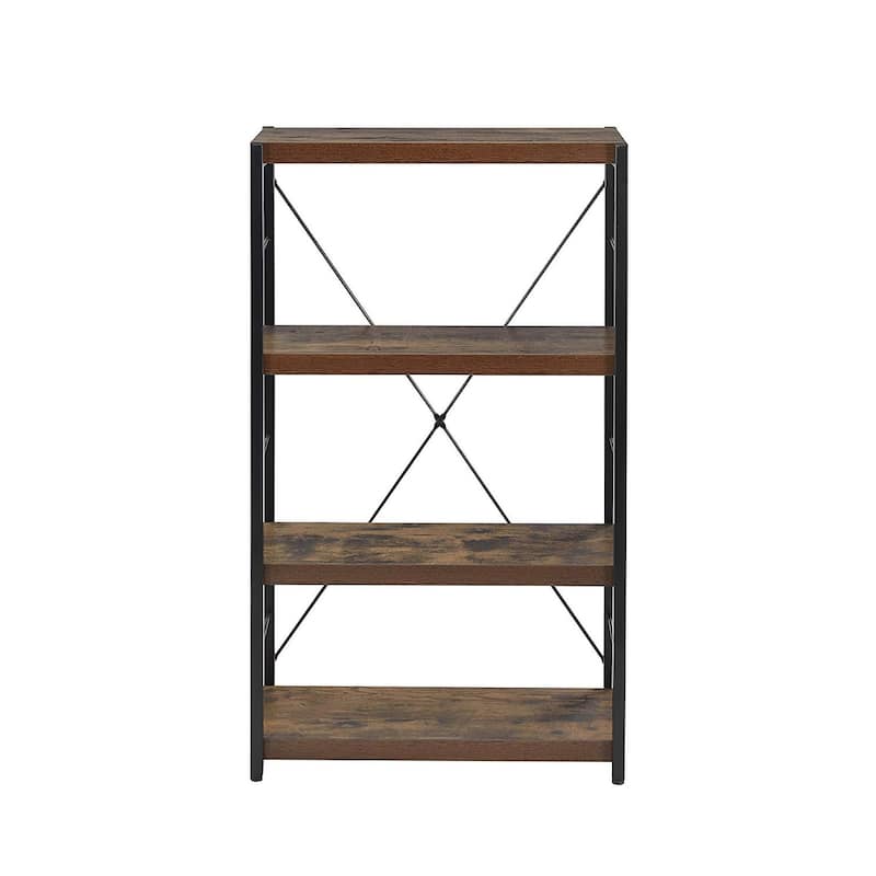 Writing Desk Antique Oak Metal Legs Contemporary Style Workstation Home Office Desk 22 x 46.5 x 28 Inches