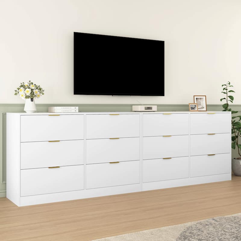 Simply Modern 6-Drawer Dresser, Chest of Drawers for Bedroom, Living Room, Hallway, and Entryway - Large Storage Cabinet