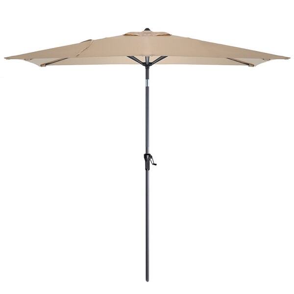 Shop Black Friday Deals On Crestlive Products 9 X 5 Ft Patio Outdoor Rectangular Market Umbrella On Sale Overstock 31600088 Tan
