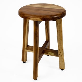 EcoDecors Shoji EarthyTeak Teak Wood Shower Stool