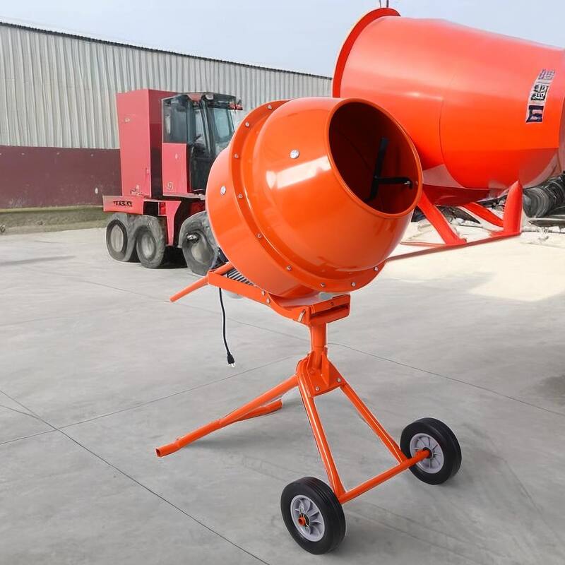 Electric Concrete Mixer Cement Mixing 4.6 cu/ft - Orange