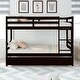 preview thumbnail 2 of 7, Tiwn Size Sturdy Pinewood Safety Design Bunk Bed with Twin Trundle