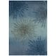 SAFAVIEH Handmade Soho Miyase Modern Burst New Zealand Wool Rug - 2' x 3' - Denim