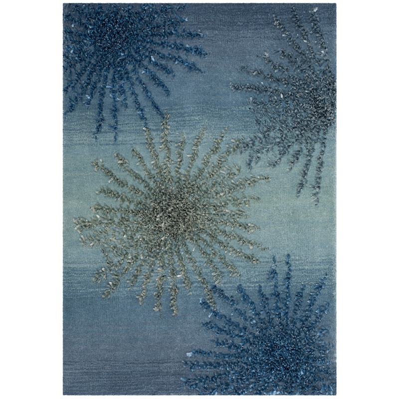 SAFAVIEH Handmade Soho Sade New Zealand Wool Rug - 2' x 3' - Denim