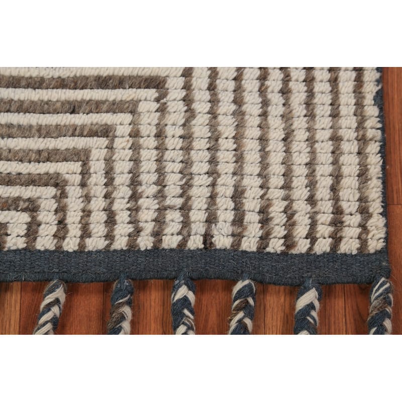 Moroccan Modern Foyer Rug Handmade Wool Carpet - 2'0"x 3'0"