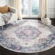 preview thumbnail 4 of 51, SAFAVIEH Bristol Daisye Vintage Boho Oriental Polyester Rug 7' x 7' Round - Light Grey/Blue