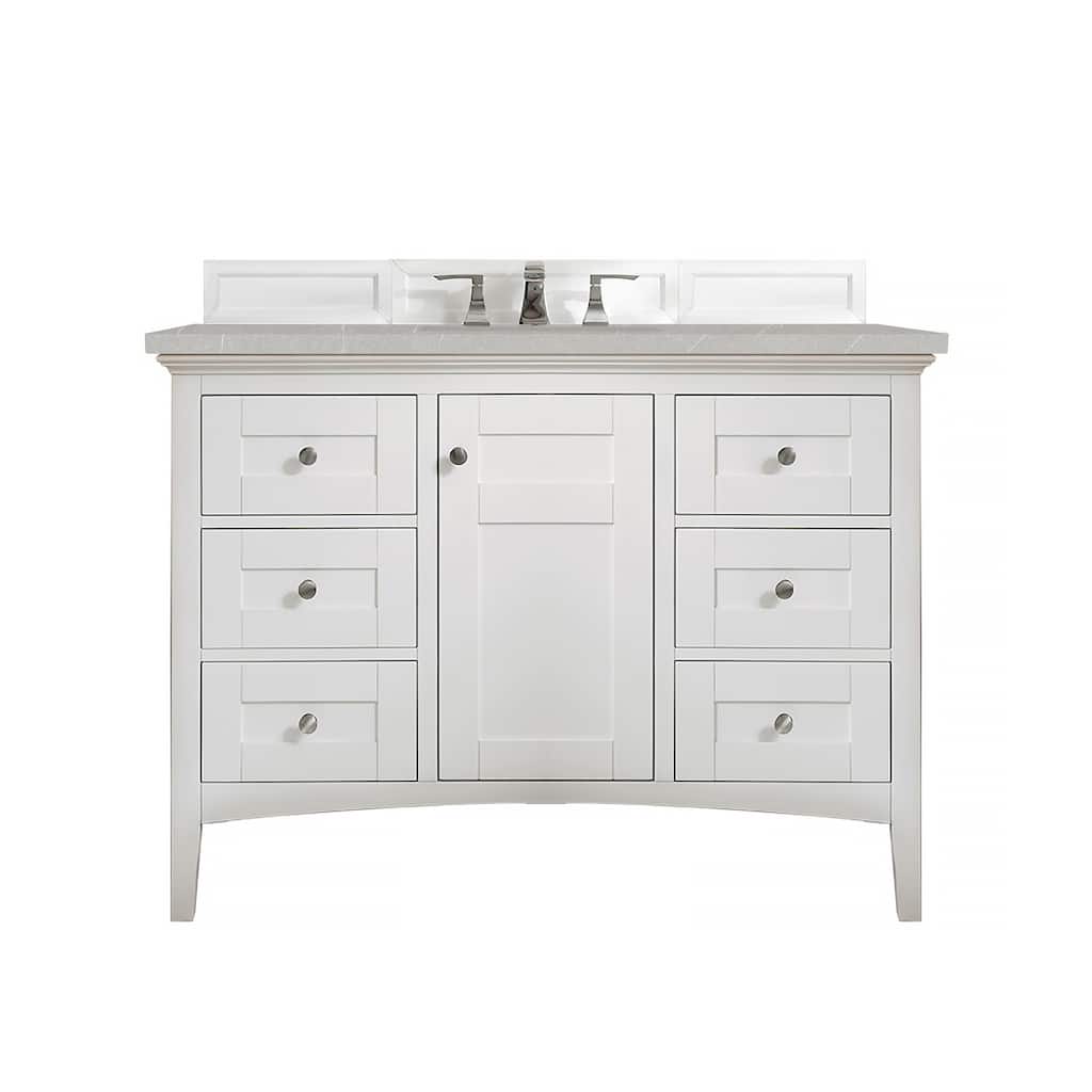 James Martin Vanities Palisades 48" Single Vanity, Bright White