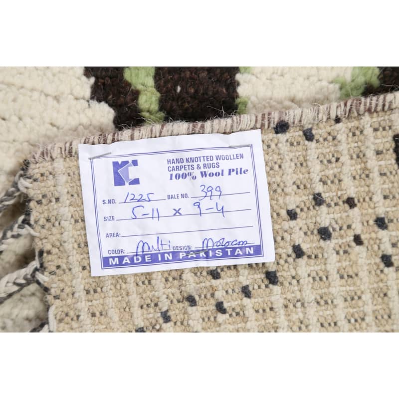 Modern Vegetable Dye Oriental Moroccan Berber Area Rug Wool Handmade - 5'9" x 9'3"