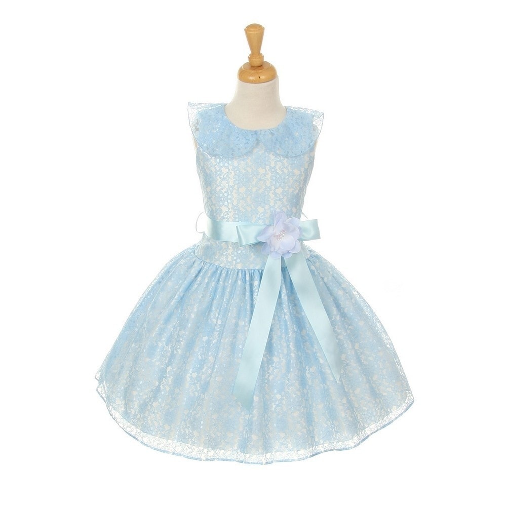 blue floral occasion dress