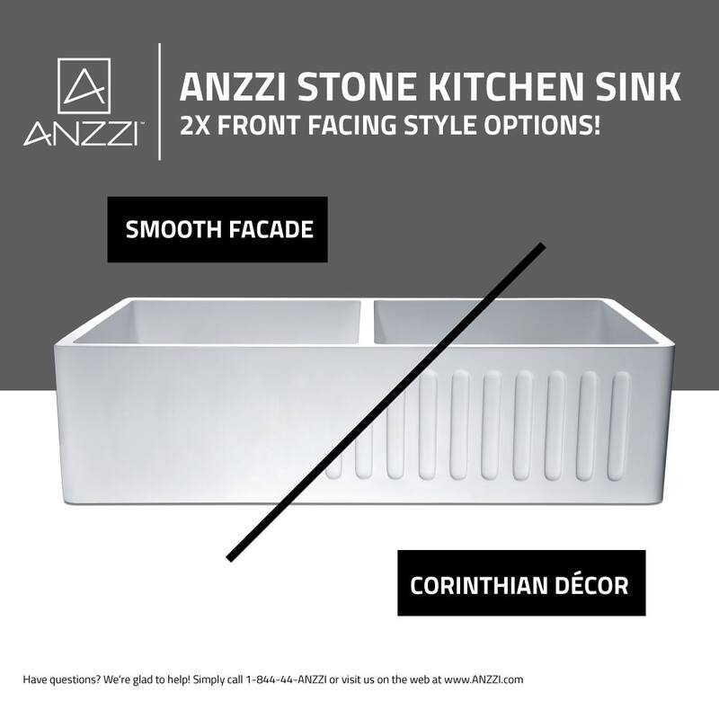 Roine Farmhouse Reversible Apron Front Solid Surface 33 in. 50/50 Basin Kitchen Sink in White